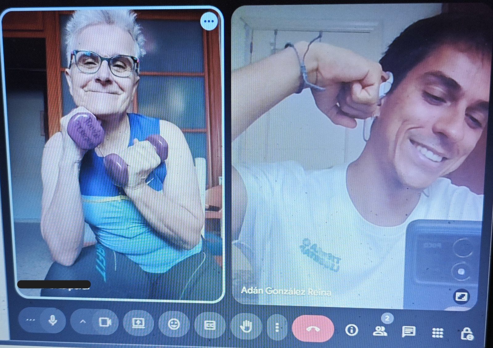 Sesión de entrenamiento online